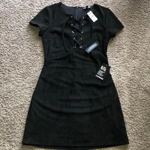 Black Mini Suede dress